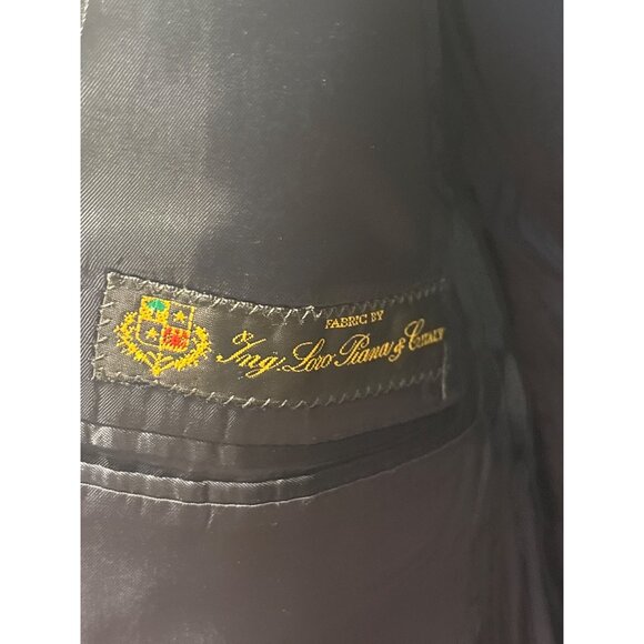 Brooks Brother Brookease Lora Piana Black Blazer With Gold Buttons 43 L - Picture 8 of 15